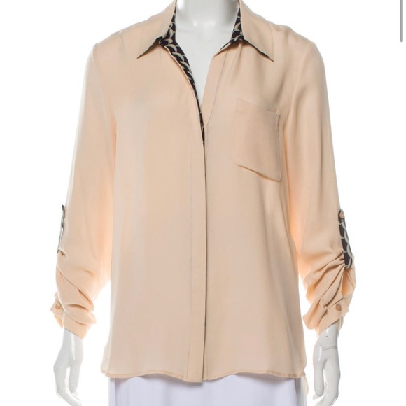 DVF Silk collared top - Picture 1 of 3